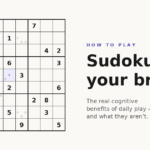 Sudoku grid with pencil marks and a highlighted focus cell, representing the cognitive engagement of playing sudoku